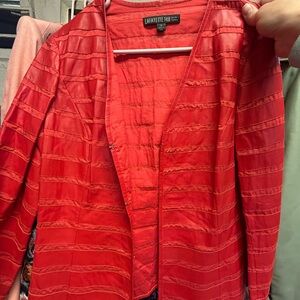 Lafayette 148 New York Vibrant Red Blazer